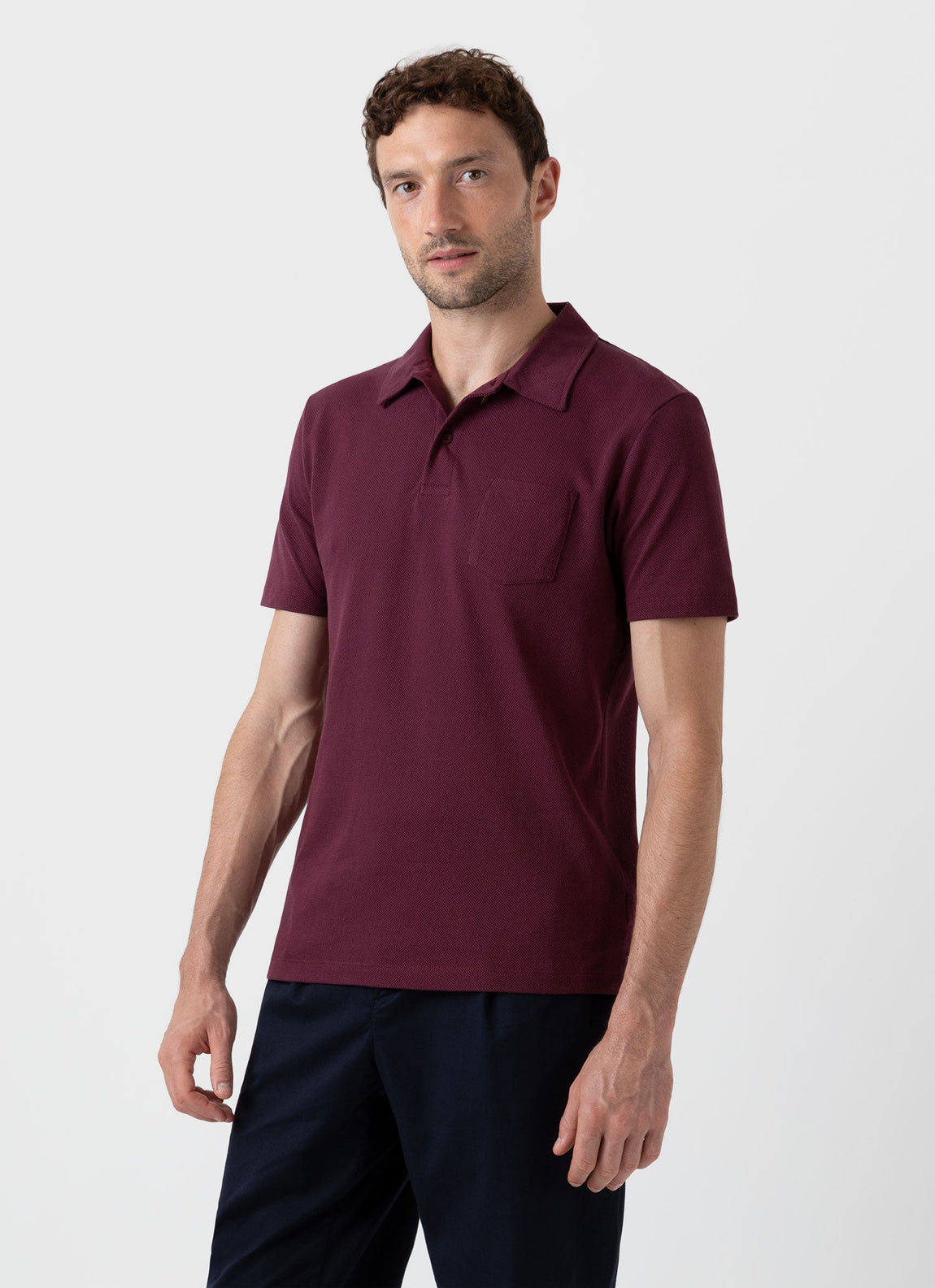 Men's Riviera Polo Shirt in Vino