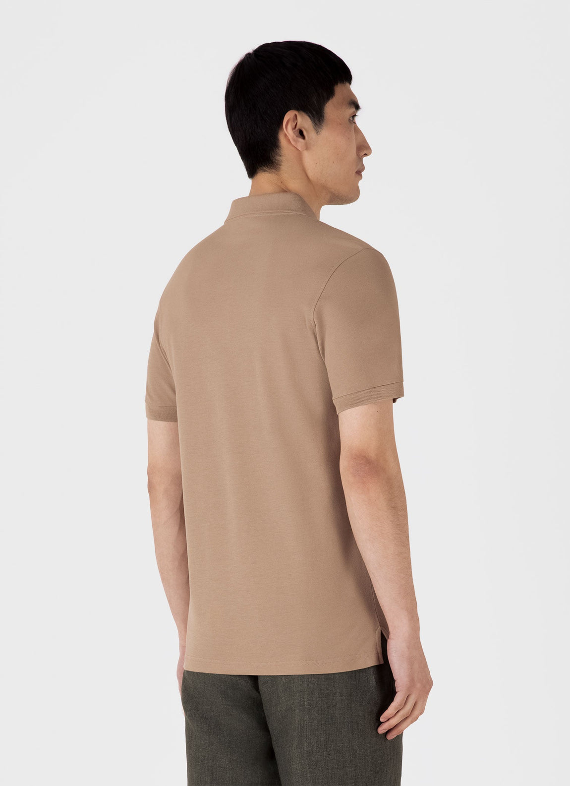 Men's Piqué Polo Shirt in Dune