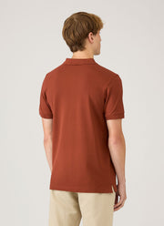 Men's Piqué Polo Shirt in Rust
