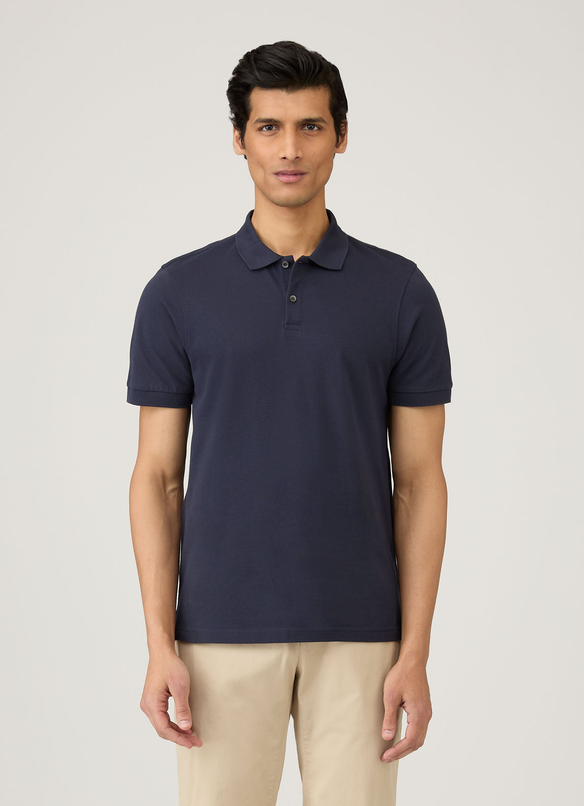 Men's Piqué Polo Shirt in Navy