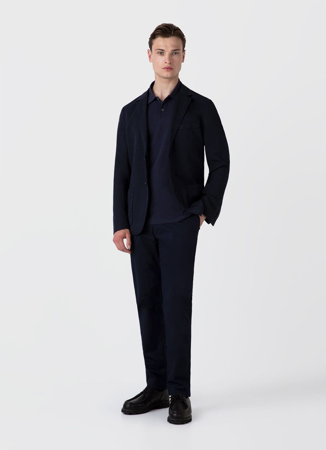Men's Piqué Polo Shirt in Navy