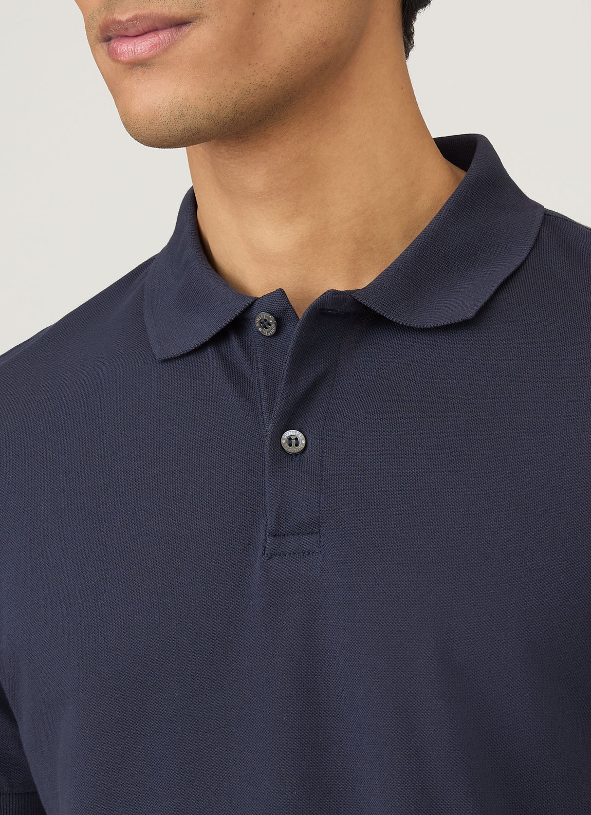 Men's Piqué Polo Shirt in Navy