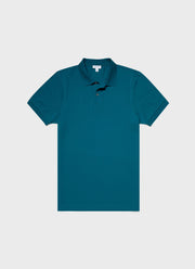 Men's Piqué Polo Shirt in Lagoon Blue