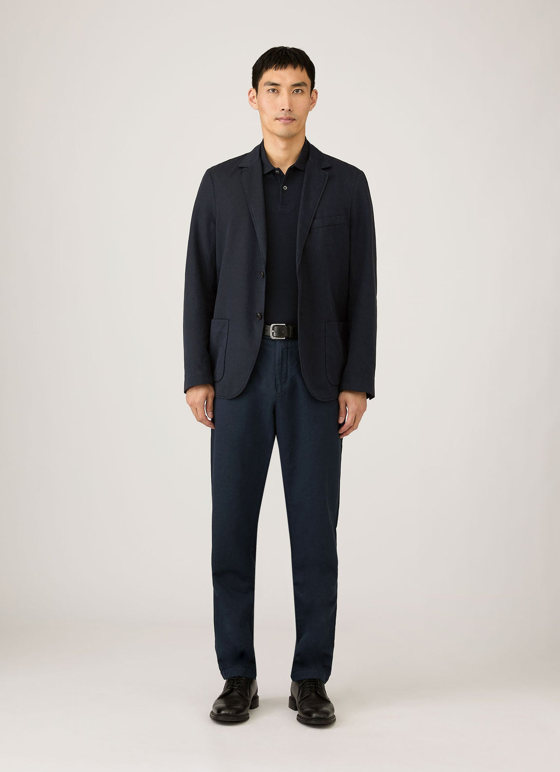 Men's Piqué Polo Shirt in Midnight Navy