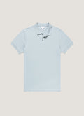 Men's Piqué Polo Shirt in Stone Blue