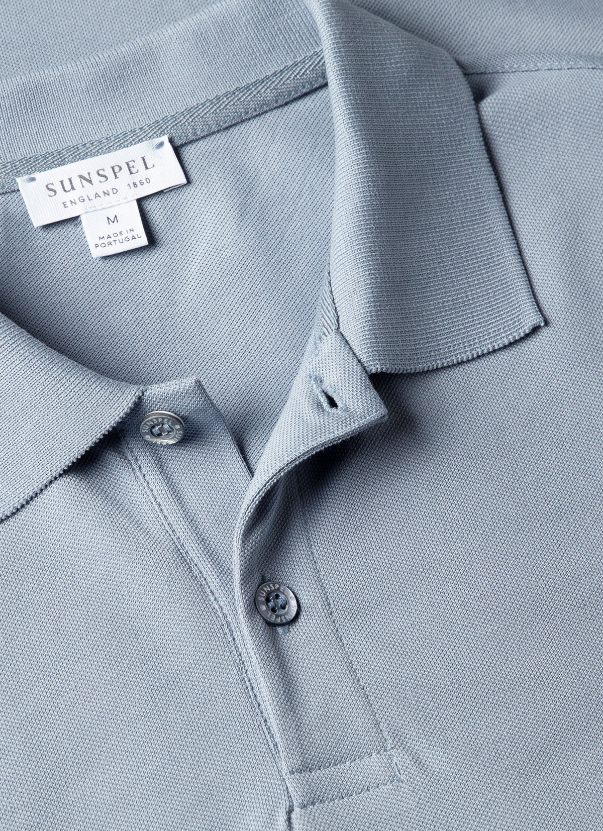 Men's Piqué Polo Shirt in Powder Blue