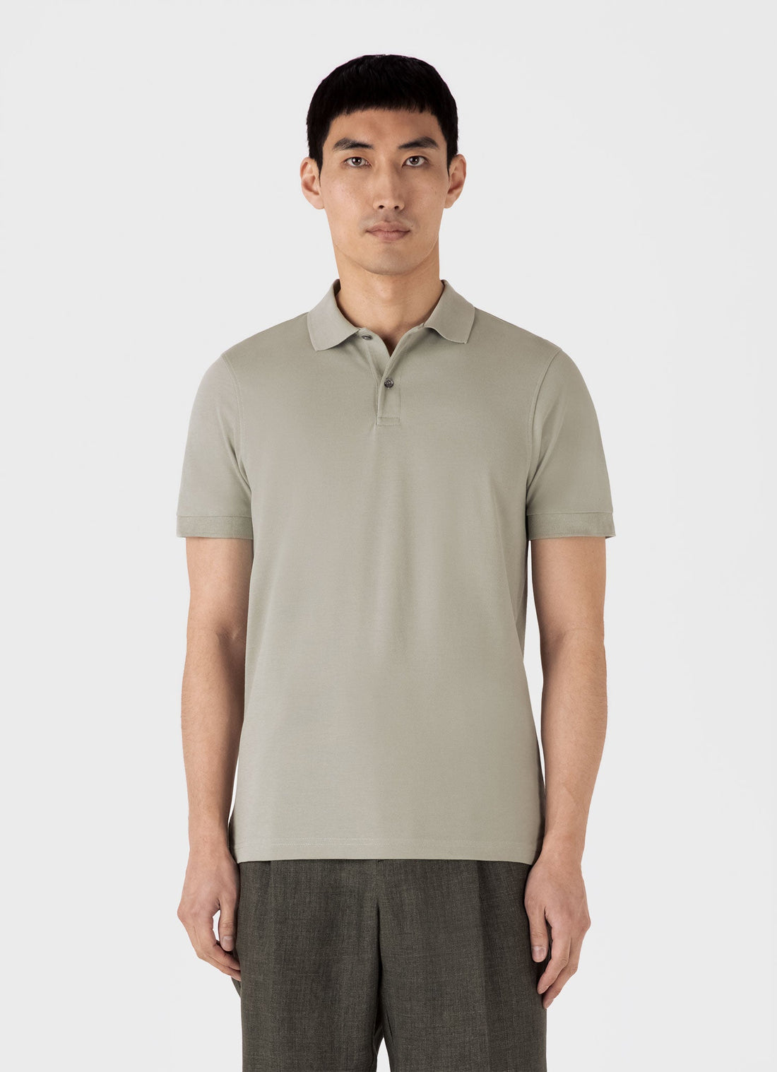 Men's Piqué Polo Shirt in Pastel Green