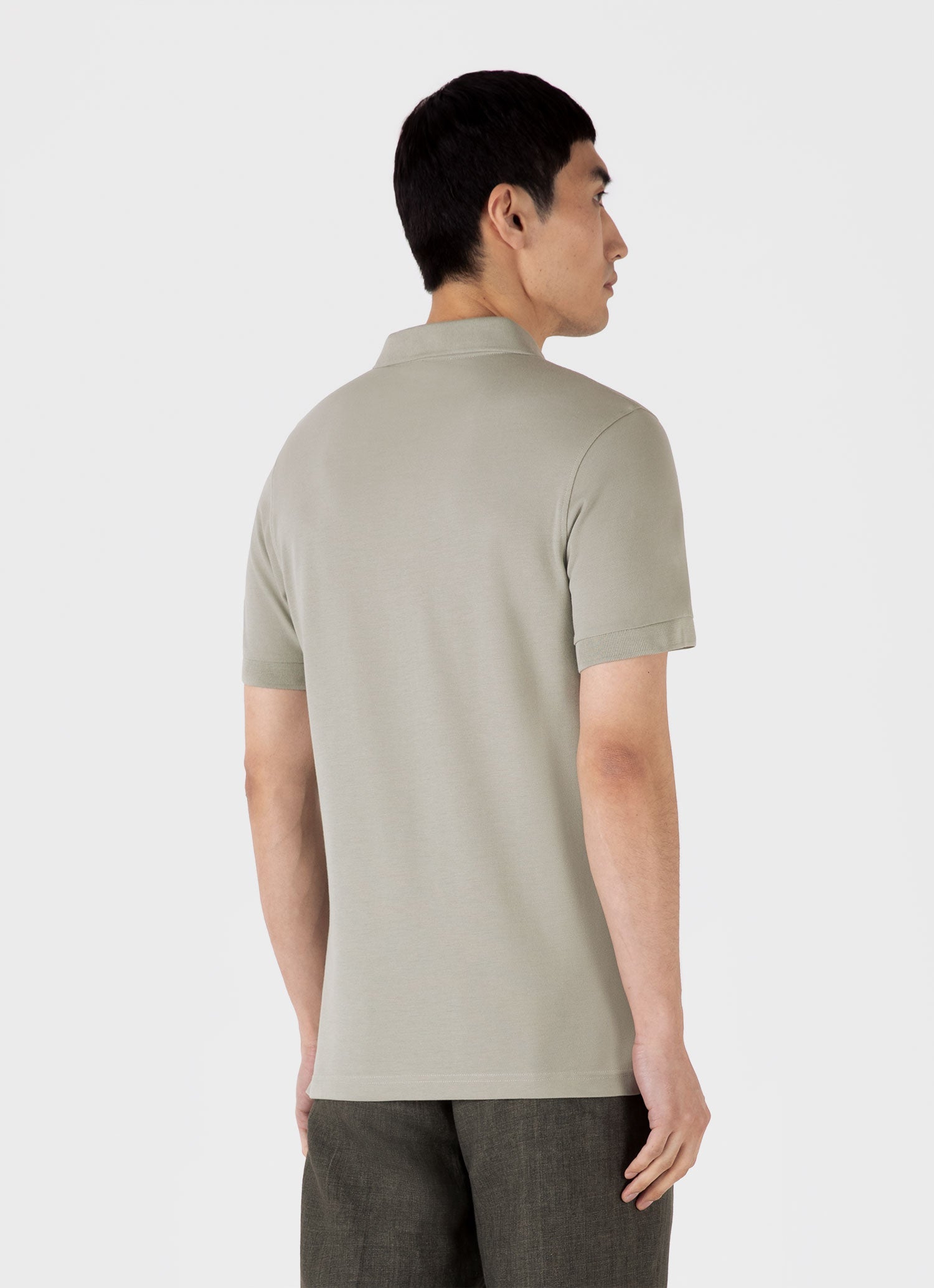 Men's Piqué Polo Shirt in Pastel Green