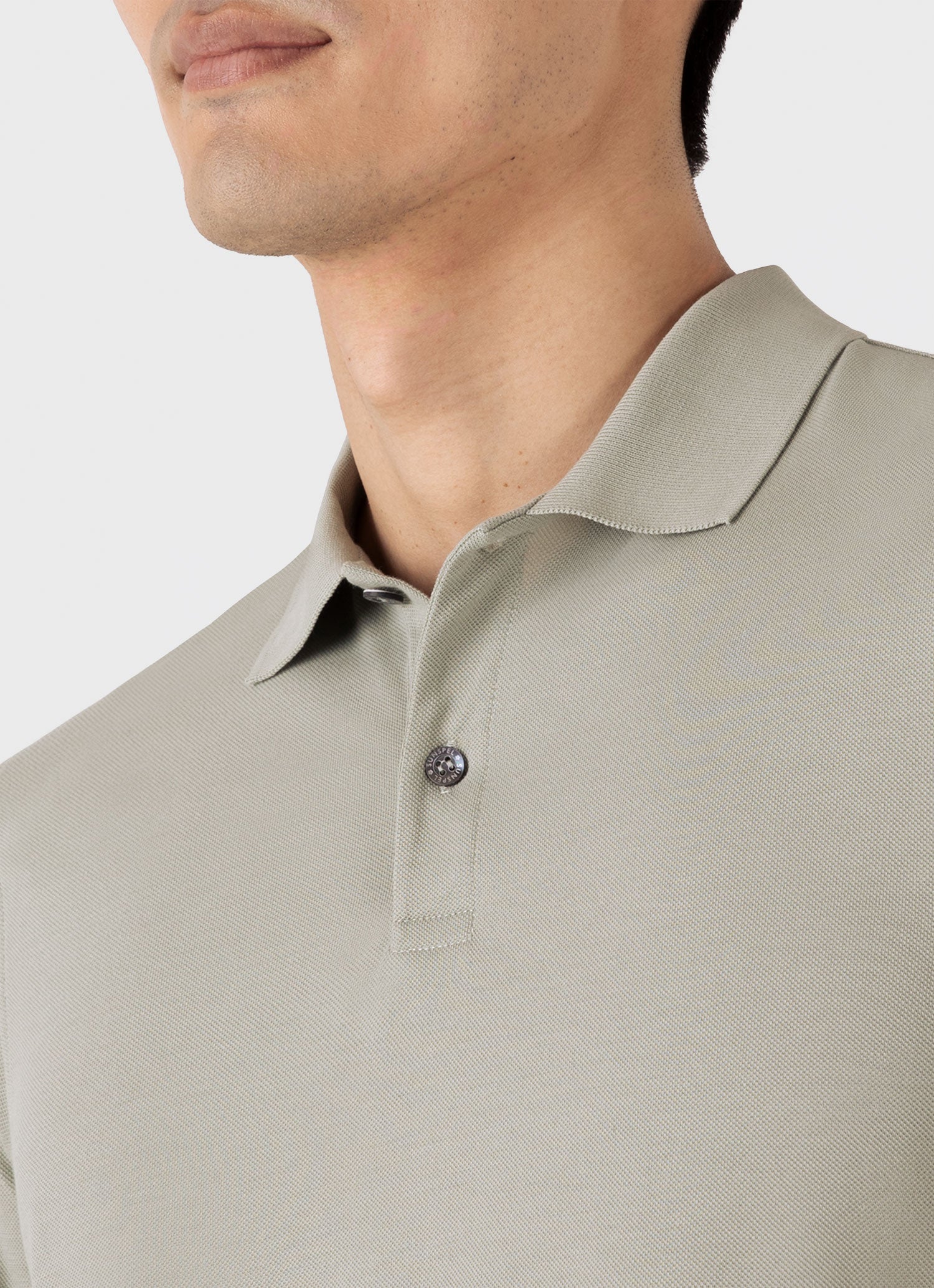 Men's Piqué Polo Shirt in Pastel Green