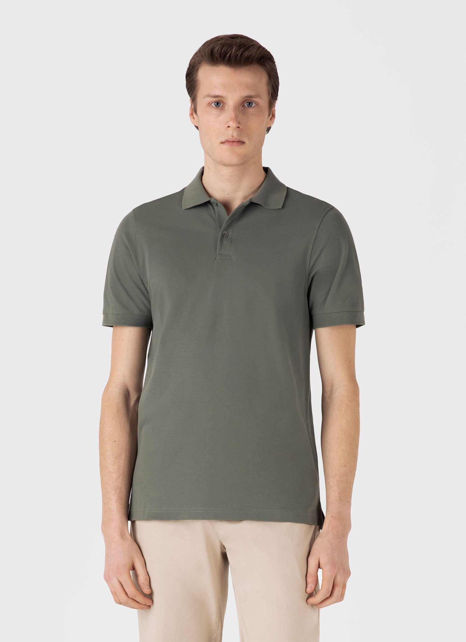Men's Piqué Polo Shirt in Dusk Green