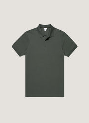 Men's Piqué Polo Shirt in Slate Green