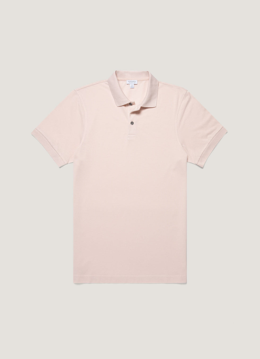 Men's Piqué Polo Shirt in Pastel Pink