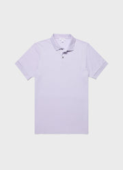 Men's Piqué Polo Shirt in Pale Lilac