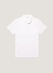 Men's Sea Island Cotton Riviera Polo Shirt in White