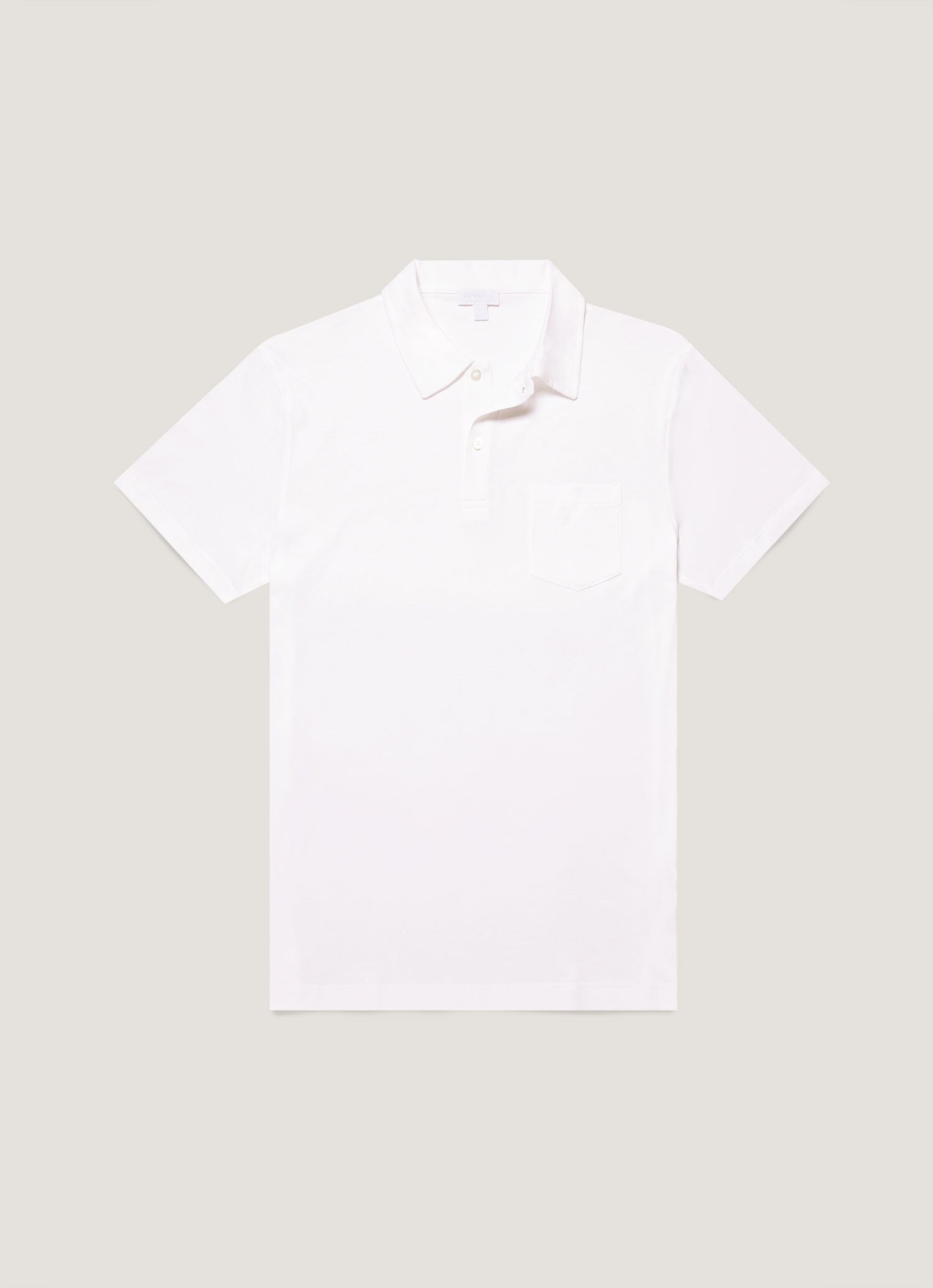 Men's Sea Island Cotton Riviera Polo Shirt in White