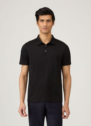 Men's Jersey Classic Polo Shirt in Black