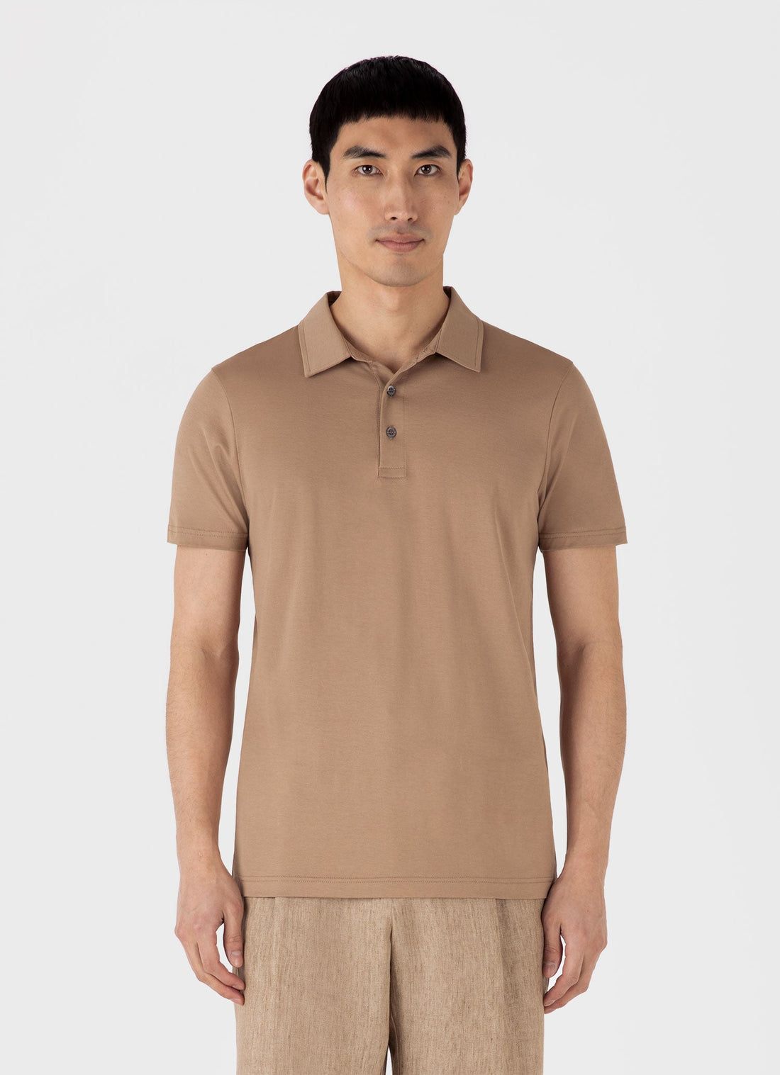 Men's Classic Jersey Polo Shirt in Dune