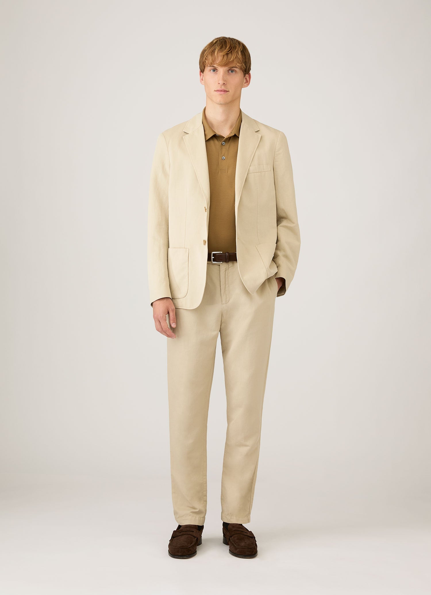 Men's Classic Jersey Polo Shirt in Walnut