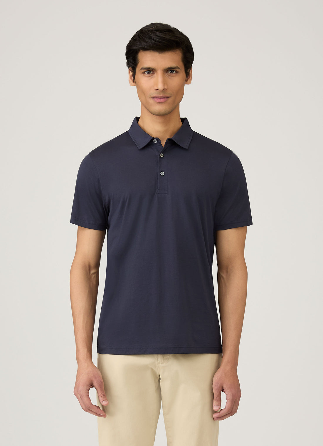 Men's Jersey Classic Polo Shirt in Navy