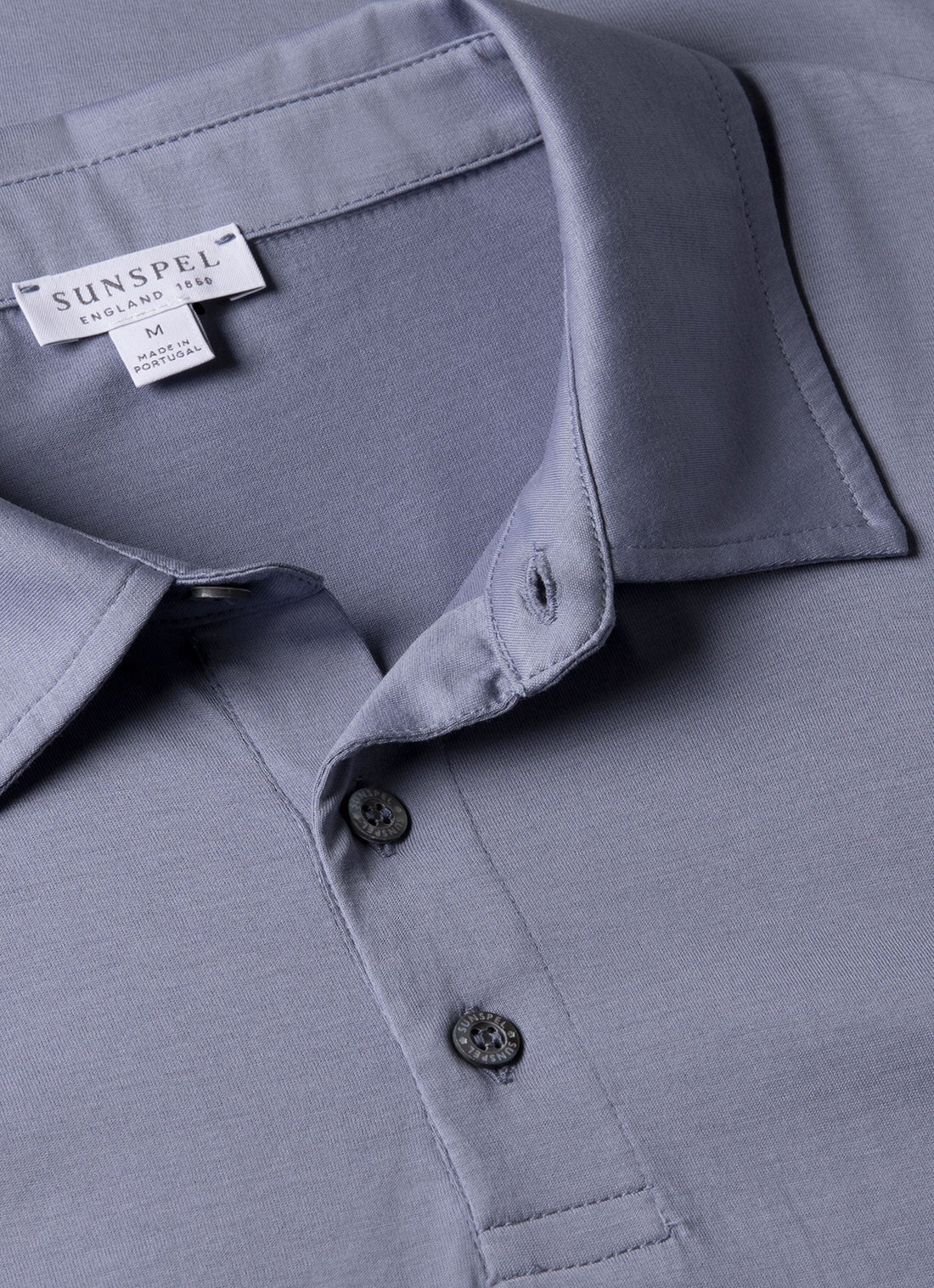 Men's Classic Jersey Polo Shirt in Vintage Blue