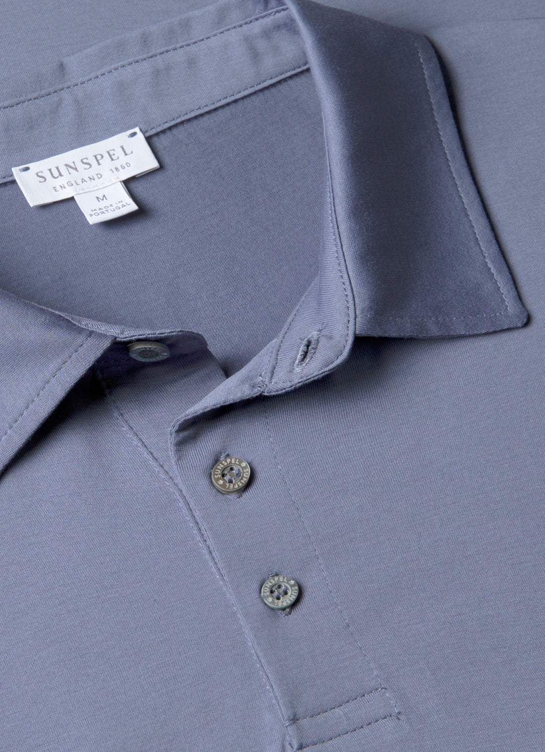 Men's Classic Jersey Polo Shirt in Selvedge Blue