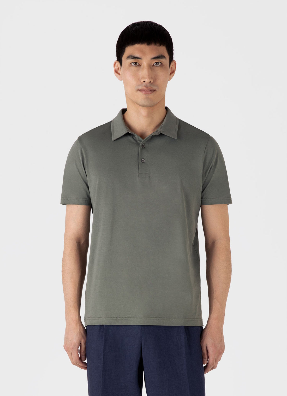 Men's Classic Jersey Polo Shirt in Dusk Green