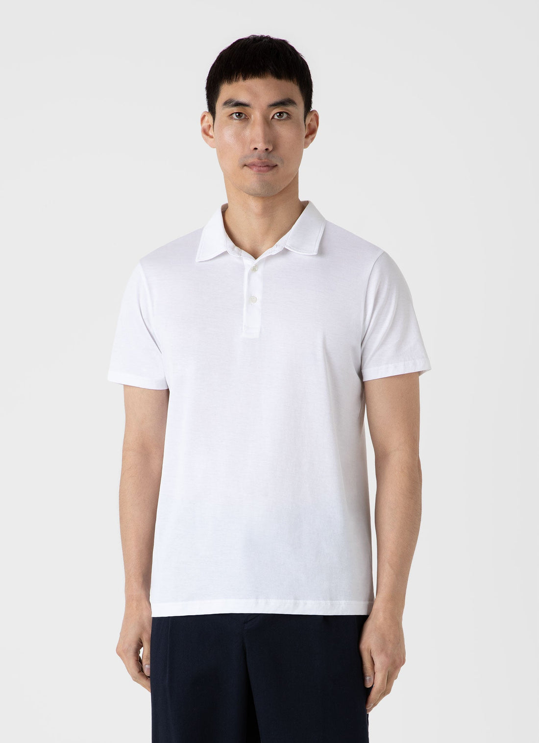 Men's Jersey Classic Polo Shirt in White