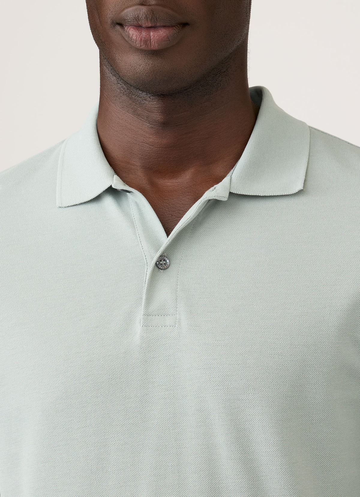 Men's Long Sleeve Piqué Polo Shirt in Haar
