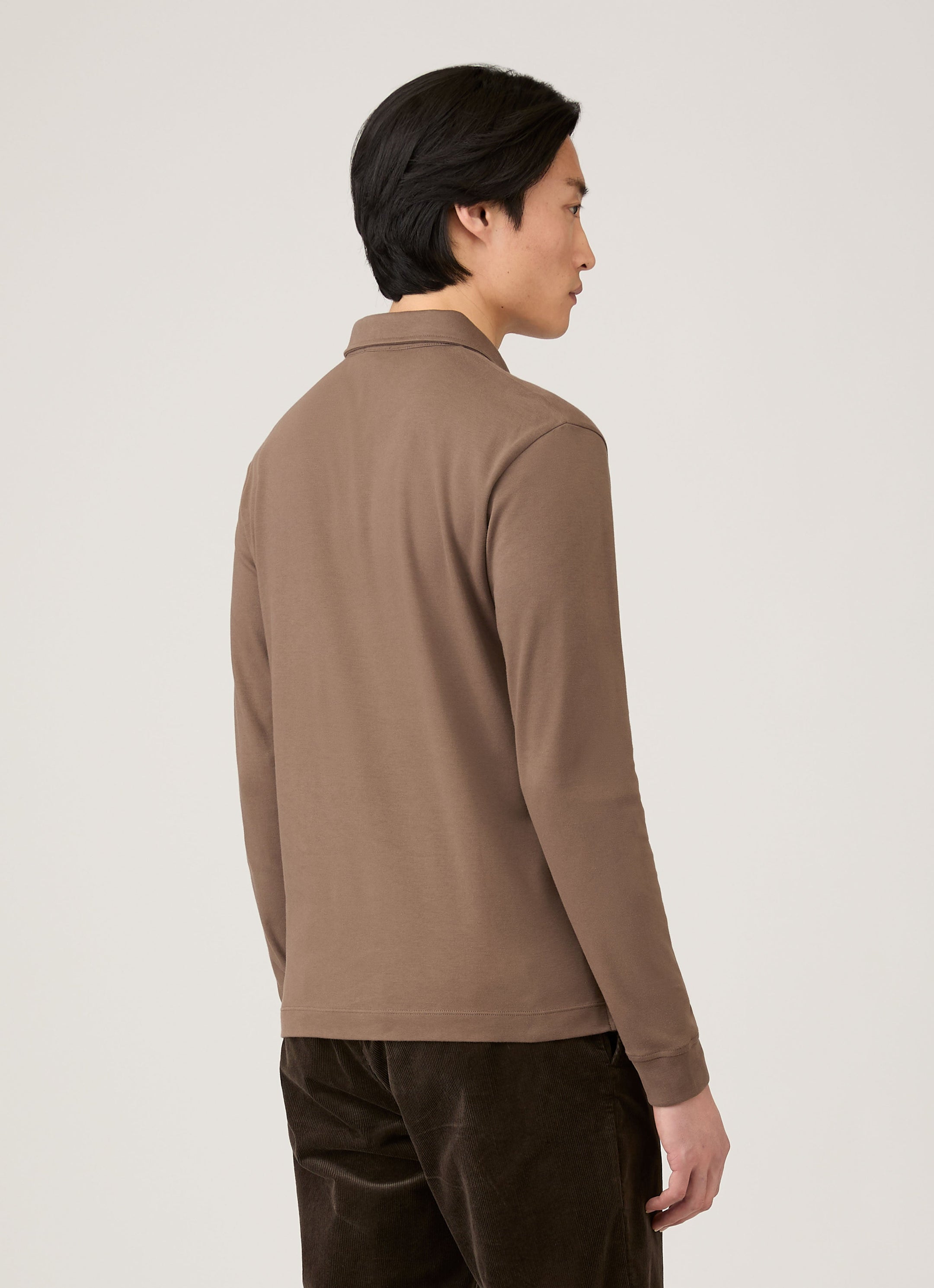 Men's Heavyweight Rugby Polo Shirt in Bark