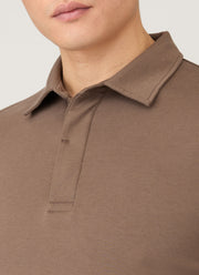 Men's Heavyweight Rugby Polo Shirt in Bark