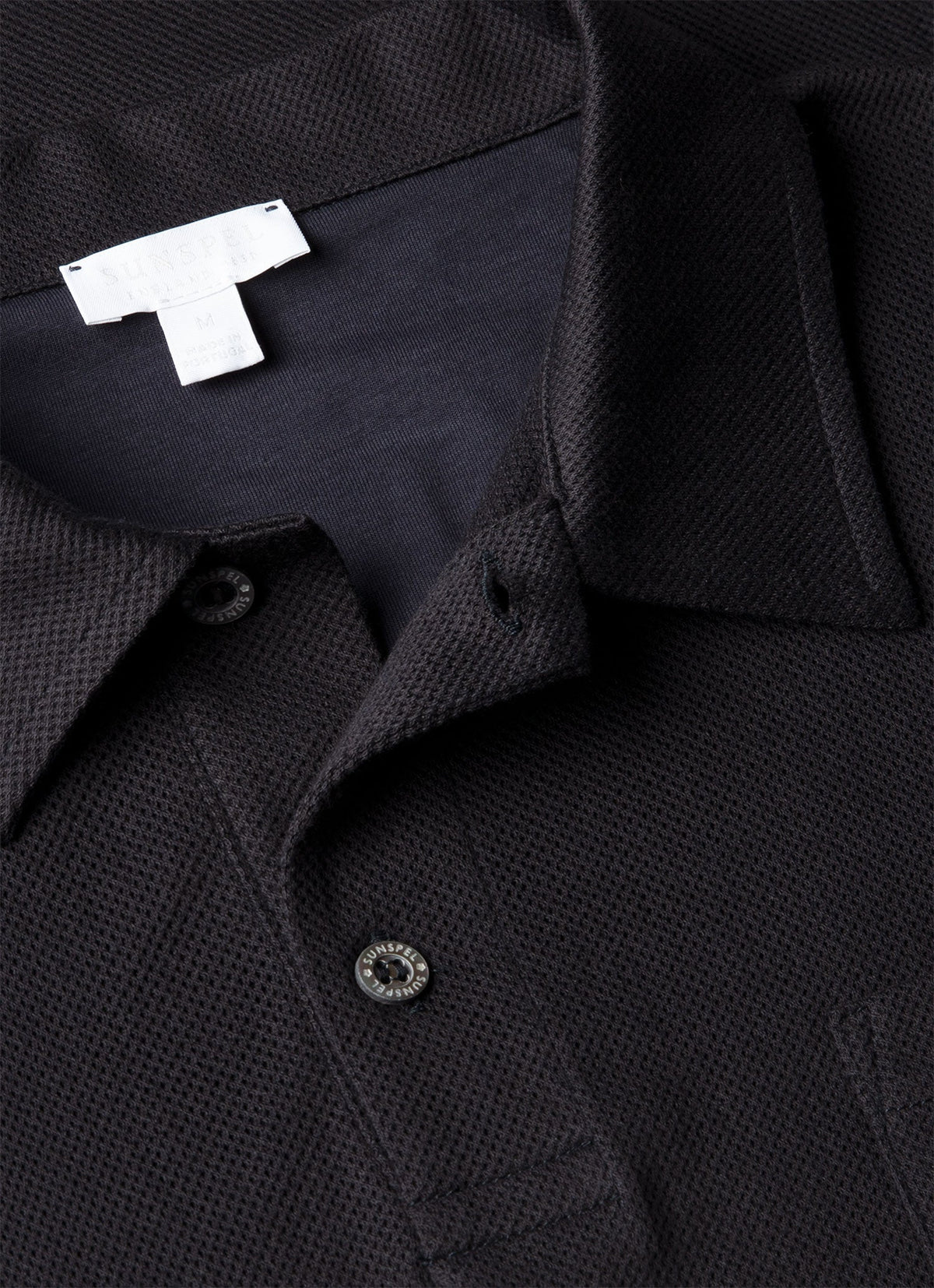 Men's Sea Island Cotton Riviera Polo Shirt in Midnight Navy