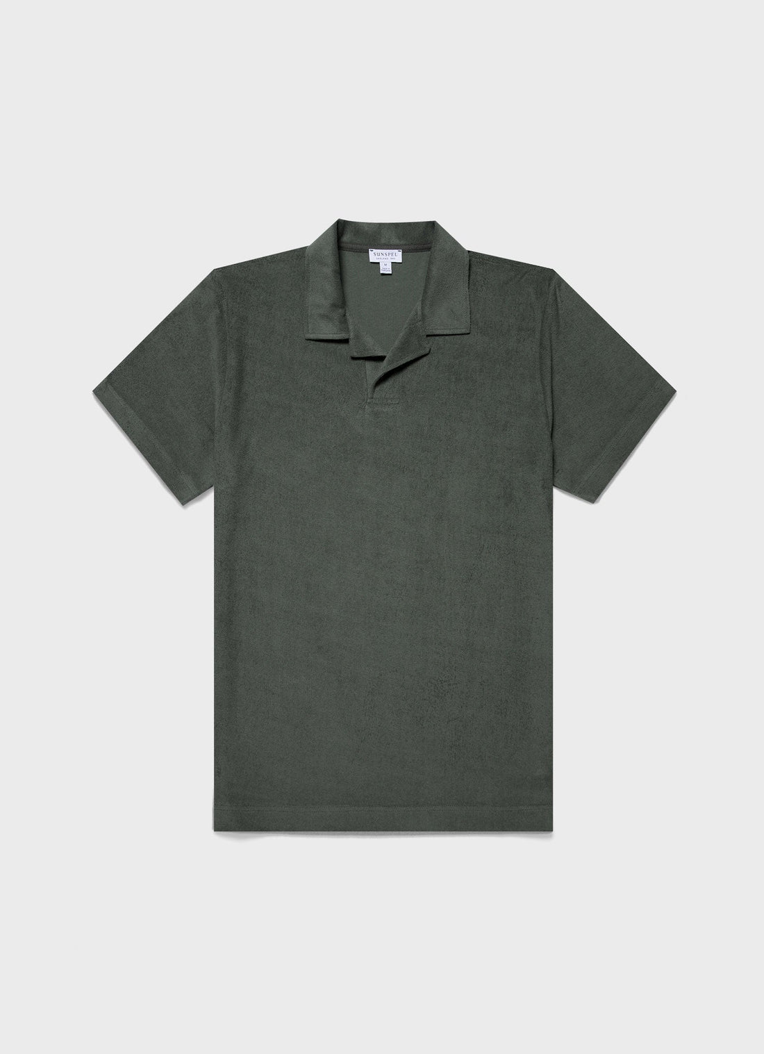 Men's Towelling Polo Shirt in Dusk Green