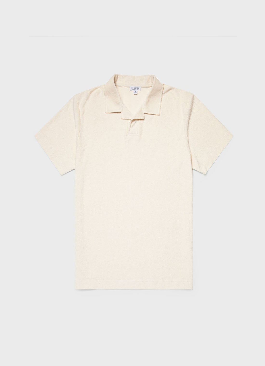 Men's Undyed Towelling Polo Shirt in Undyed