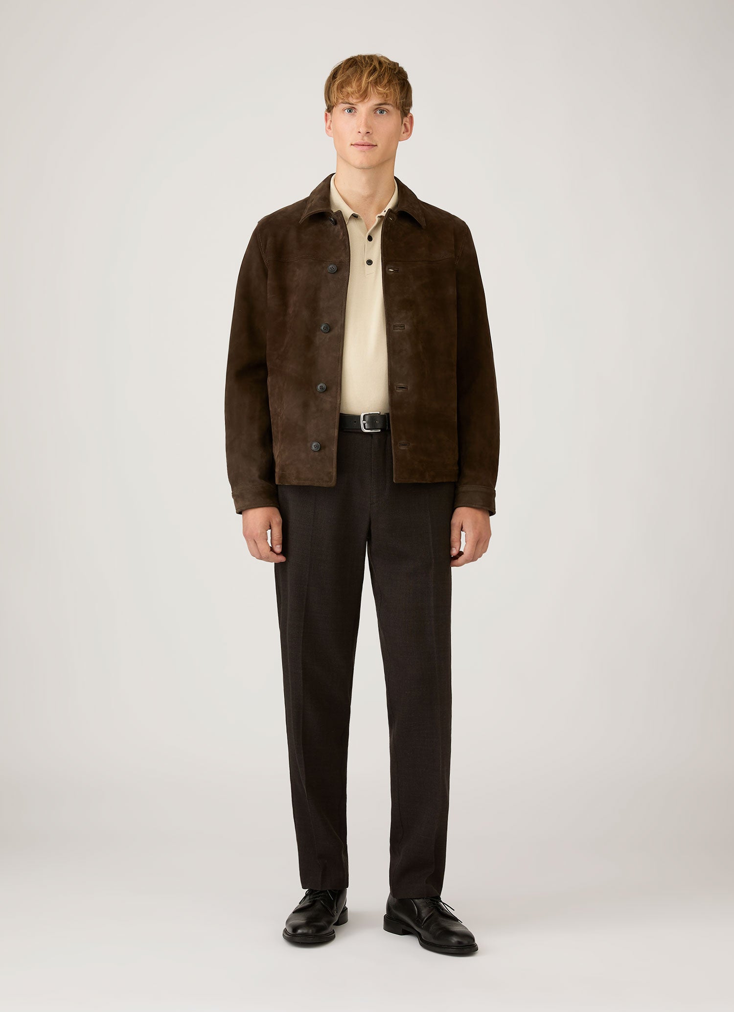 Men's Sea Island Cotton Knit Polo Shirt in Hazelwood