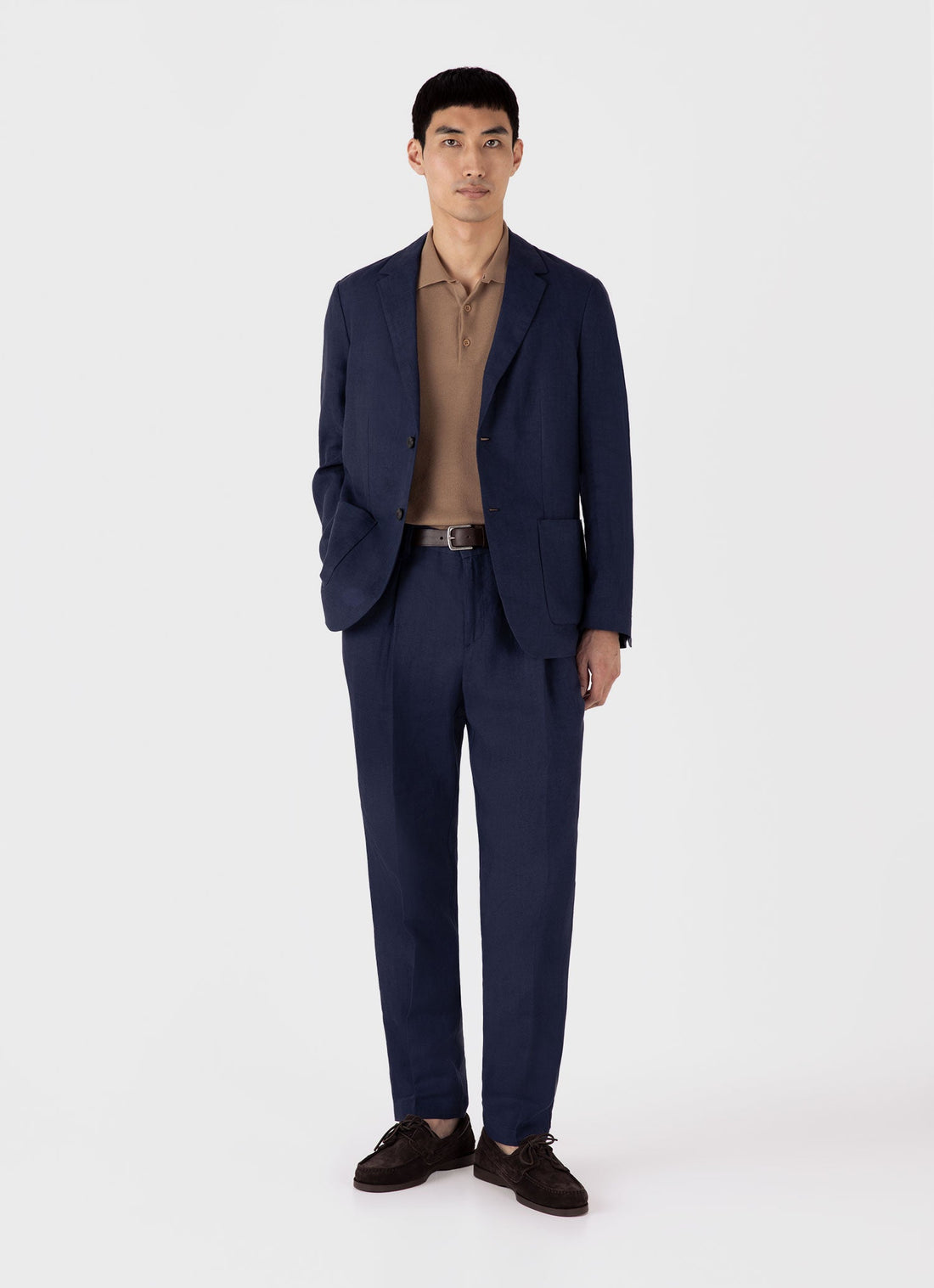 Men's Knit Polo Shirt in Dune