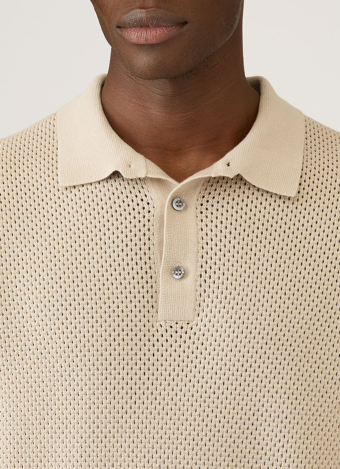 Men's Cotton Mesh Polo Shirt in Hazelwood