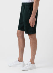 Men's Cotton Linen Drawstring Shorts in Seaweed