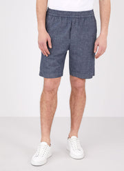 Men's Drawstring Short in Denim Chambray
