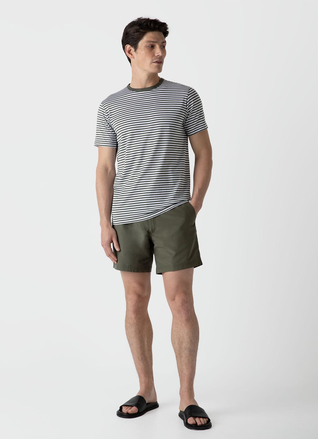 Men's Tailored Swim Shorts in Hunter Green