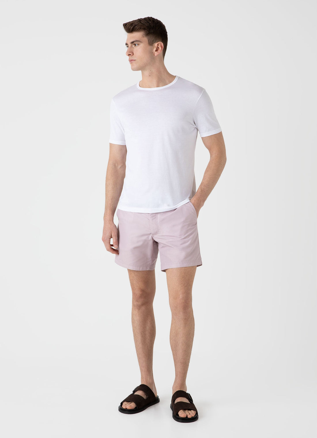 Men's Tailored Swim Short in Pale Pink