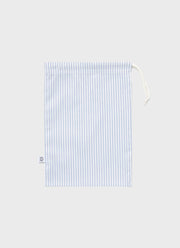Men's Drawstring Swim Short in White/Cool Blue