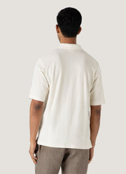 Men's Undyed Towelling Camp Collar Shirt in Undyed