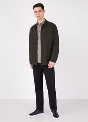 Men's Fine Cord Shirt in Umber Brown
