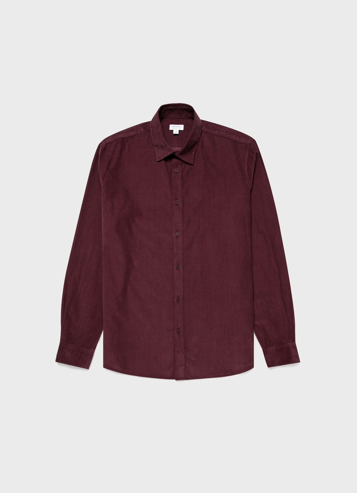 Men's Fine Cord Shirt in Port