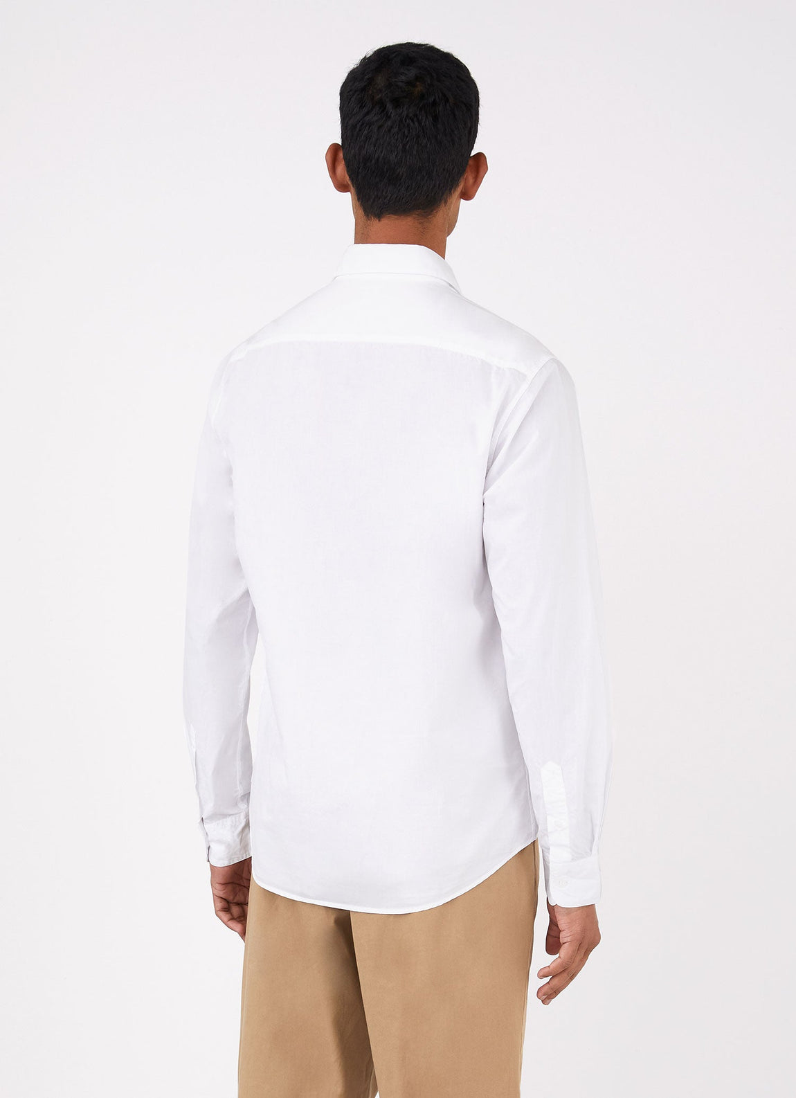 Men's Poplin Casual Shirt in White