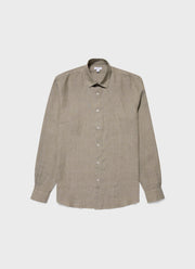 Men's Linen Shirt in Stone