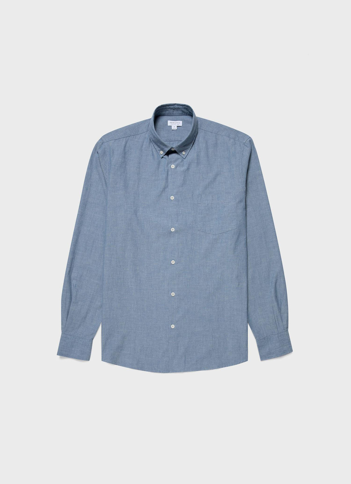 Men's Button Down Japanese Selvedge Shirt in Blue Selvedge Chambray