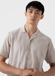 Men's Riviera Camp Collar Shirt in Light Sand