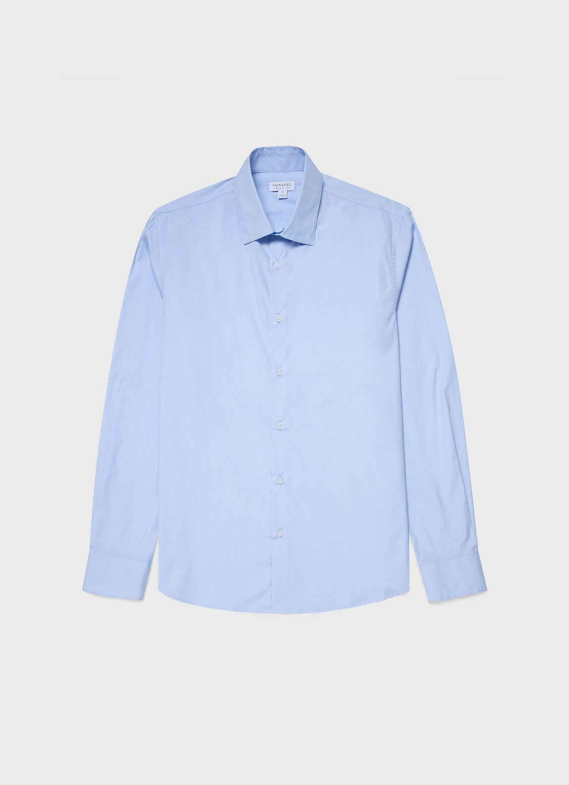 Men's Cotton Stretch Shirt in Light Blue