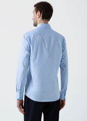 Men's Cotton Stretch Shirt in Light Blue